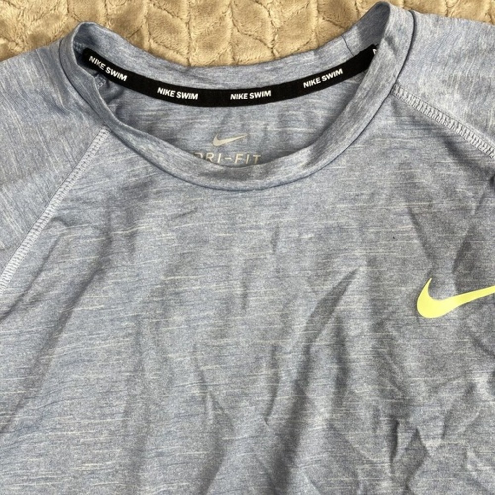 Nike Swim Shirt Mens XL Blue Dri Fit Short Sleeve Outdoors‎ Beach
